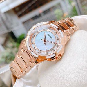 Bulova Rose Gold Diamond Watch